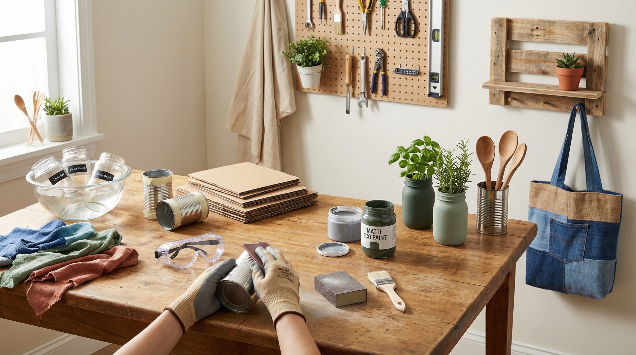 Reaproveitamento Simplificado para Casa: Vidro, Papelão e Retalhos