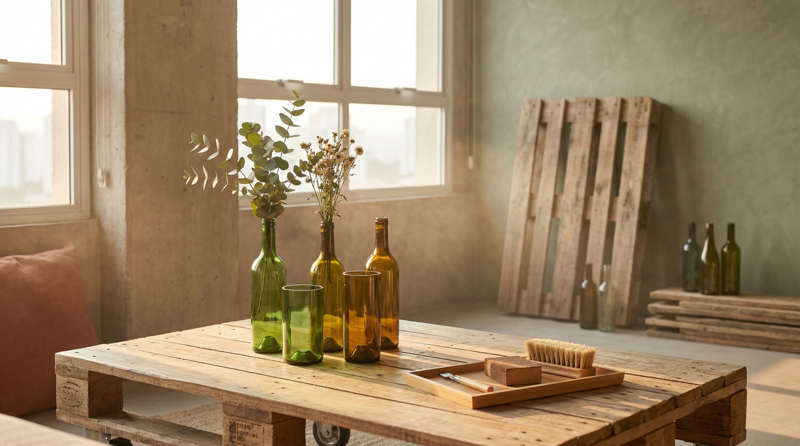 Transforme Vidros e Pallets com Artesanato Sustentável