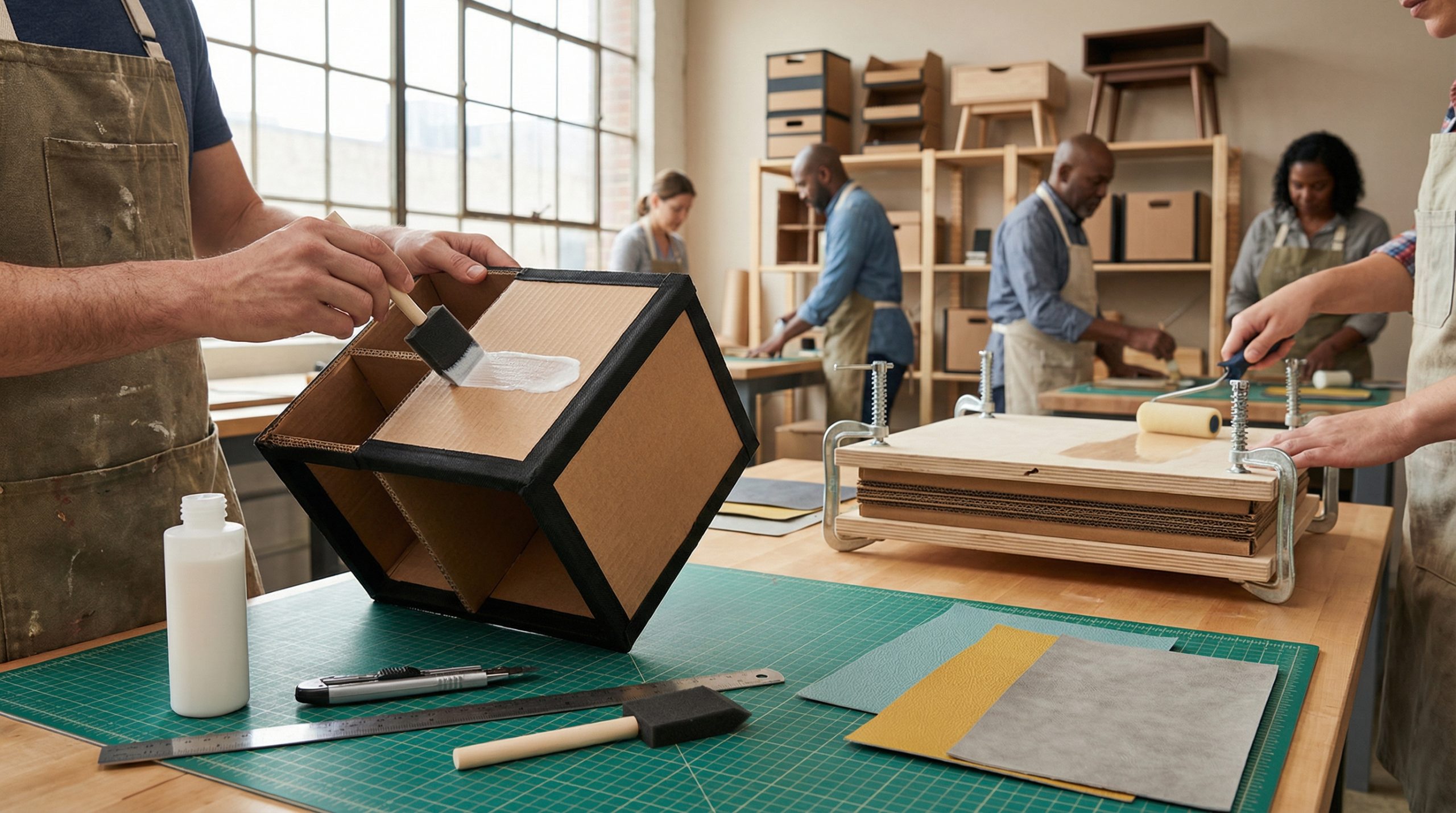 Upcycling de vidro, papelão e tecidos: técnicas sustentáveis - 2